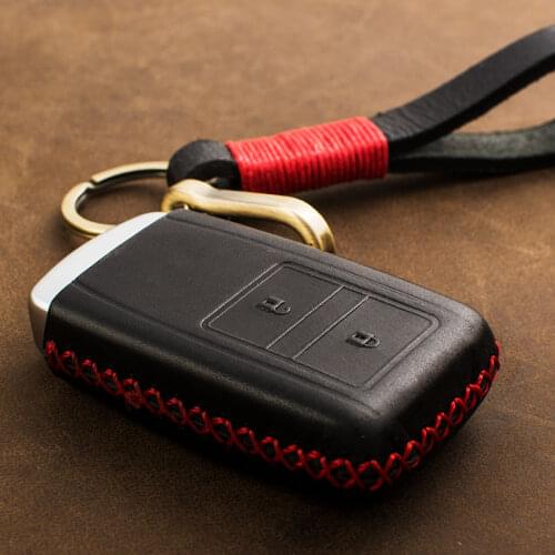 1X Genuine Leather Keychain Key Cover Key Case Fob For Acura CDX NSX RDX TLX RLX TLX-L MDX Car Accessories