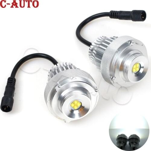 2PCS 2*40W 80W Angel Eyes LED Marker Lights for BMW 5-Series E60 E61 LCI Halogen Ring Light Car Headlight