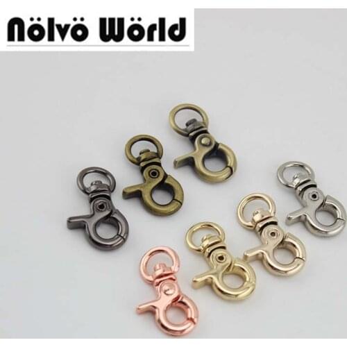 200pcs 7 colors 30*9mm 3/8 Inch small trigger snap hook clasp clip for chain,swivel dog leash bags purse buckles bulk price