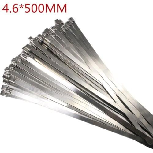 4.6x500mm 4.6*500 304ss Boat Marine Zip Strap Wrap Ball Lock Self-Locking 304 Stainless Steel Cable Tie