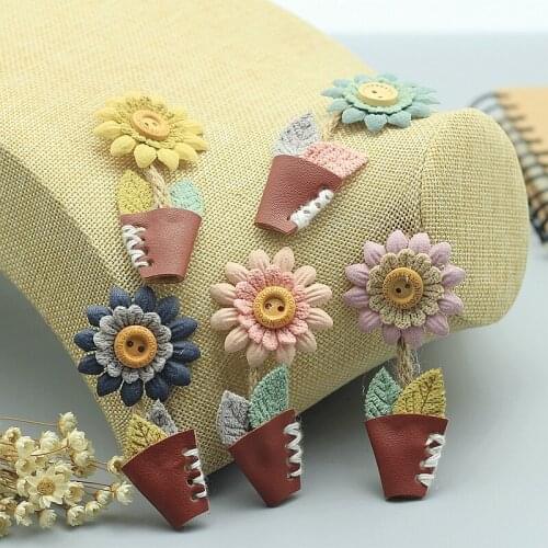 4Pcs/lot lace trim patch applique lace fabric Wedding dress DIY 3D flowers bride hair veil clothes Headwear Decoration 6color