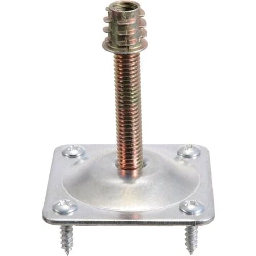 4PC Furniture Leg Mounting Plates Hardware Accessories Coffee Table TV Cabinet Feet Connector Square Iron Plate Foot Cover