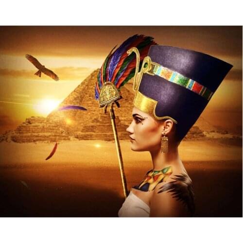 New 2019 5D DIY Diamond Painting Egypt beauty Pictures Of Rhinestones Full square round drill Diamond Embroidery sale girl