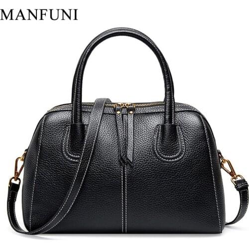 100% Genuine Leather Elegant Women Handbag Luxury Ladies Shoulder Bags Casual Tote Female Messenger Crossbody Fashion Purse