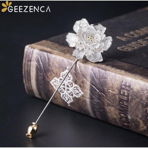 GEEZENCA Flower Brooches For Clothes