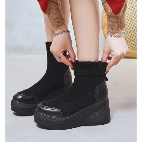 HUIYI Women's Wedge Ankle Boots