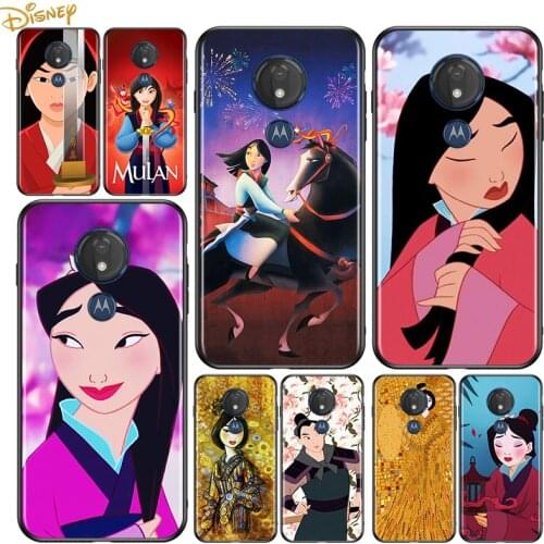 Disney Princess MuLan for Motorola G9 G8 G E7 E6 One Play Marco Hyper Fusion Stylus Power Edge Plus Soft Black Phone Case