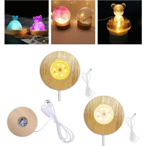 3D Night LED Lamp Base Illusion LED Lamp Battery or USB Operated Remote Control Light Stand Base