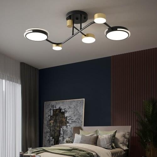 Nordic Ceiling Lights Led Lamps For Bedroom Kitchen Living Room Minimalist Gold Black Ceiling Lighting Dining Room plafond lamp
