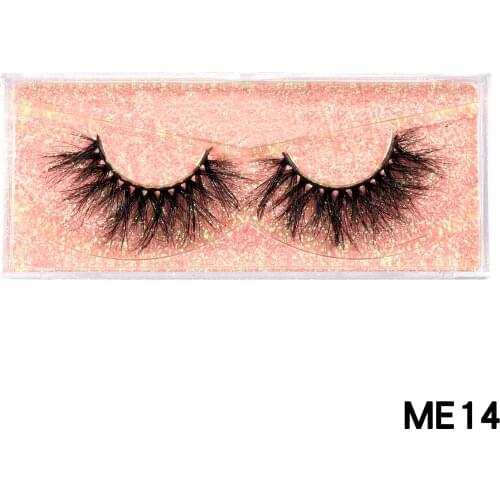 HEYME 50 Pairs/Lot Eyelashes 3D Mink Lashes Dramatic Fluffy Soft Wispy Volume Handmade Reusable Cross False Eyelash Wholesale ME