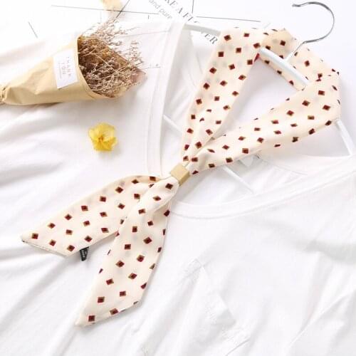 Luxury Brand Scarf Women Plain Striped Line Shawls and Wraps Fashion Bag Scarfs Hair Tie Bandanas Hijab