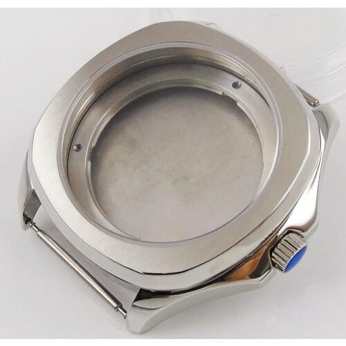 Luxury Automatic Watch Case Fit ETA 2836 MIYOTA 8215 Movement Sapphire Glass solid cover