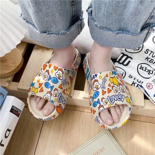 Unisex Men Women Slippers Platform Fish Mouth Flip Flops Cool Beach Slides Soft Non-Slip Cute Cartoon Home Shoes Womens Sandals