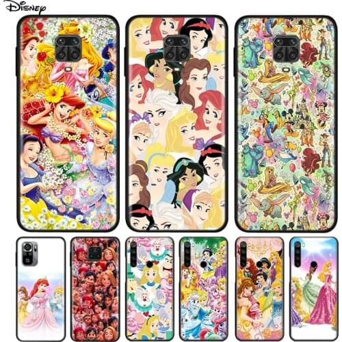 Silicone Cover Disney Princess For Xiaomi Redmi Note 10 10S 9 9C 9S Pro Max 9T 8T 8 7 6 5 Pro 5A 4X 4 Phone Case