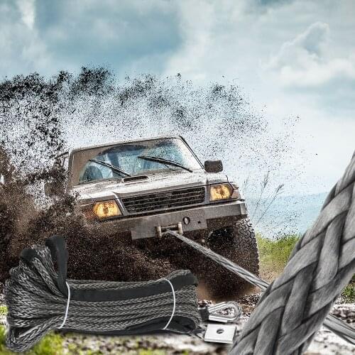 10mm x 30m Synthetic Winch Rope Line Recovery Cable Car Wash Maintenance String for ATV UTV Off-Road