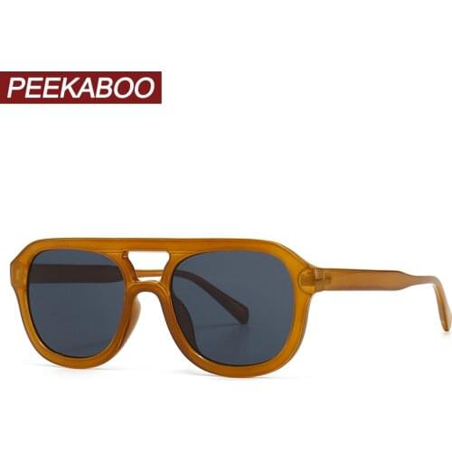 Peekaboo women square sunglasses for men retro hot selling yellow orange ladies sun glasses uv400 cheap summer accessories
