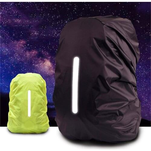 Reflective Waterproof Backpack Rain Cover Outdoor Sport Night Cycling Safety Light Raincover Case Bag Camping Hiking 20-75L