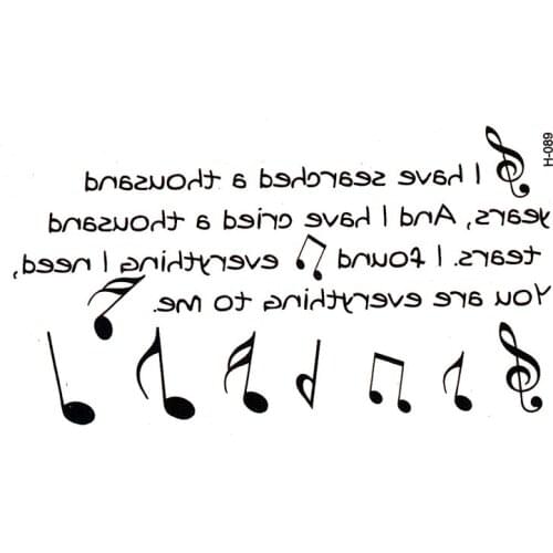 New I found music waterproof temporary tattoos tatuajes temporales glitter tattoo sleeve tatoo makeup xha tatto henna