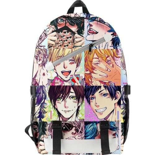Japan Anime Yarichin B Club Oxford Backpack for Boys 3D Printed Cartoon Large Capacity Students Schoolbag Girls Laptop Backpack
