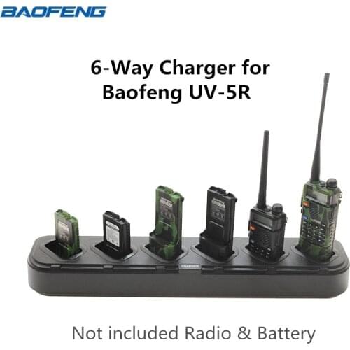 Baofeng Six 6-Way Rapid Multi Charger UV-5R U1 Chargers For BaoFeng UV-5R UV-5A UV-5RE DM-5R Plus Two Way Radio UV 5R