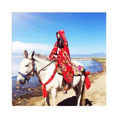 200*80CM travel photo national wind cape shawl womens cloak coat summer air conditioning shawl