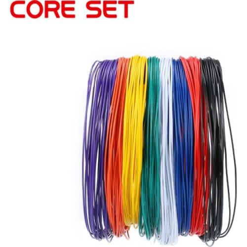 1 Set 10 Meters Wire 26AWG 1.3mm PVC Wire Electronic Cable Insulated LED Cable For DIY Connect 8 Color
