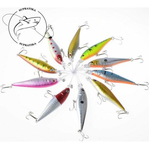 10Pcs/Lot Long Lip Sea Fishing Lure Hard Baits 11cm/10g Minnow Artificiais Swimming 1.2m--2.7m Iscas Wobblers for Boat Fishing