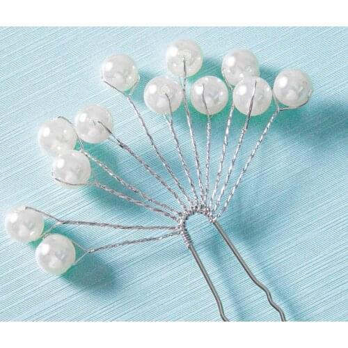 2015 Fashion!!! Pretty Crystal Pearl Hairpin Bridal Hair Flowers For Wedding (120pcs/lot)