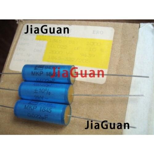 4PCS NEW VISHAY ERO MKP1845 0.022UF 2000V 12X23MM axial film capacitor 223/2000V HiFi audio MKP 1845 2KV 0.022UF 223