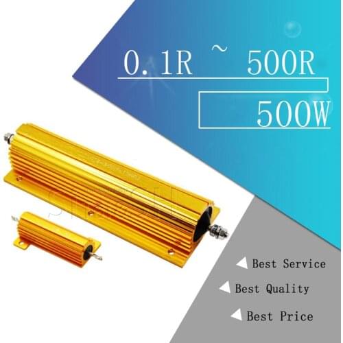 500W Aluminum Power Metal Shell Case Wirewound Resistor 0.1R ~ 500R 0.1 0.5 1 2 4 5 8 10 50 100 500 ohm