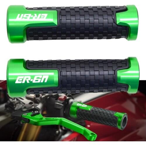 7/8'' 22MM Motorcycle CNC anti-slip handle grips handle bar grip hand For KAWASAKI ER6N ER 6N ER 6 N 2009-2017 2018 2019 2020