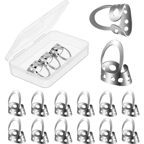 8 Pieces Adjustable Metal Finger Picks Fingerstyle Pick for Banjo Guitar Bass Plectrum