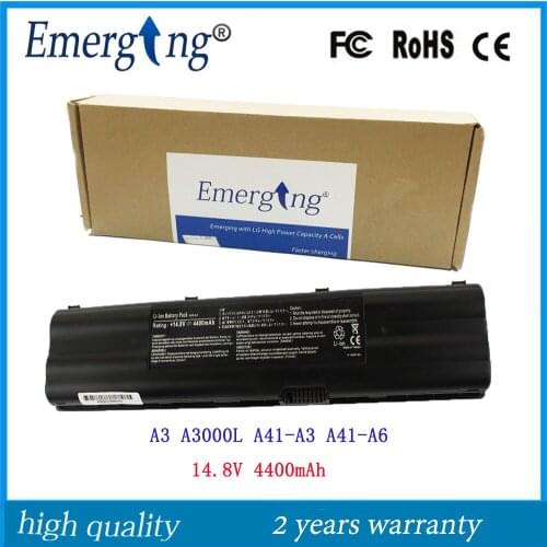 8cells 14.8v 4400mah Japanese Cell New Laptop Battery for ASUS A3 A3000 A3000L A3500L A38N A3E A3G A3L A6 A41-A3 A41-A6