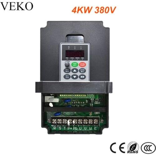 3KW/4KW 380V VFD Frequency Inverter 3 Phase Input 3Phase Triphase Output Motor Speed Control Frequency Drive Converter 50/60Hz