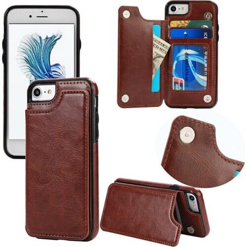 50pcs Case For iPhone X XR XS MAX 5 5S SE 6 6s 7 8 Plus PU Leather Flip Wallet Photo Holder Back Cover For Samsung S8 S9 S7