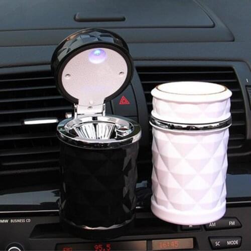 LED Light Cigarette Cylinder Holder Luxury Car Accessory Ashtray Universal Car Ashtray Cylinder Car Styling Mini Carro Cinzeiro