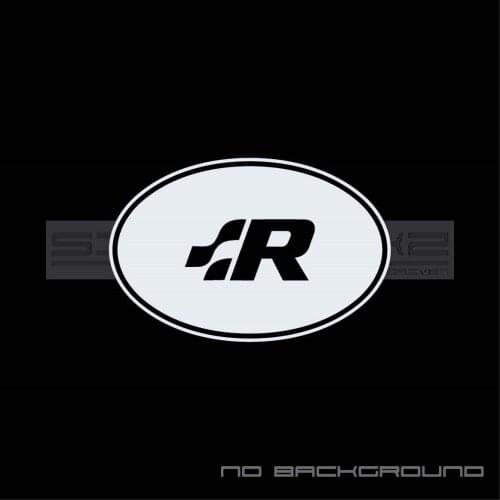 For 2Pcs/Pair VW R Circle Decal Sticker GTI GOLF JETTA PASSAT CC Pair Car Styling