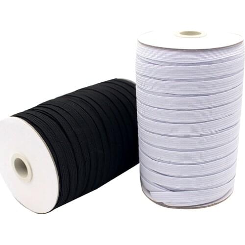 Elastic Rope Rubber Band 3mm 5/6/8/10/12mm Black White Elastic Bands Sewing For Mask Elastic Ribbon String Mask Ear Cord 5Meter