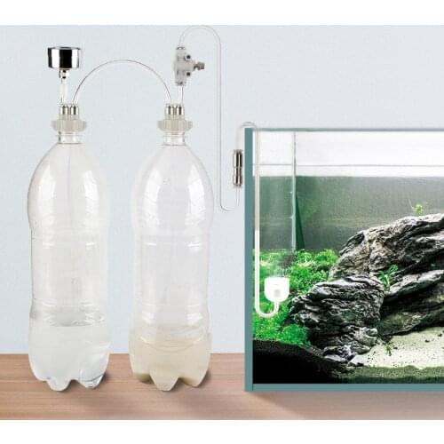 CO2 Generator Reactor Aquarium System DIY Kit Solenoid Valve Pressure Air Flow Adjustment Water Plant Fish Co2 Valve Diffuser