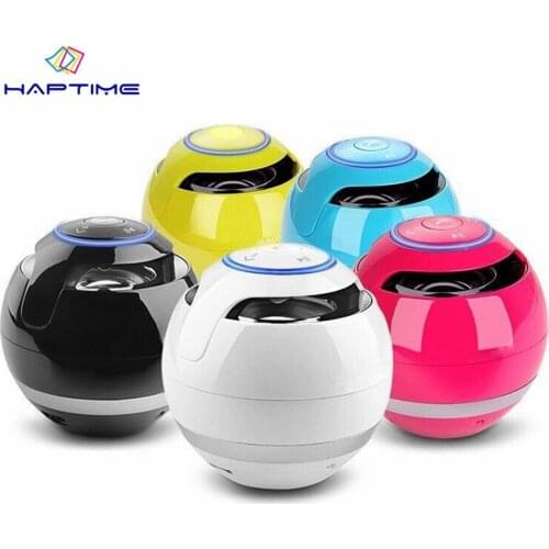 HAPTIME Portable Mini Bluetooth Speaker Ball Super Bass Stereo Wireless Speaker Handfree TF FM Radio With Mic MP3 Loudspeaker