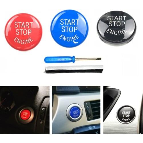 Car Engine Start Stop Button Replace Cover Cap for BMW 1 3 5 Series E87 E90 E91 E92 E93 E60 X1 E84 X3 X5 X6 Switch Trim Decor