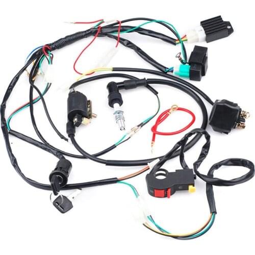 CDI Wiring Set For 50 70 90 110CC ATV Quad Gokart Full Electrics Wire Harness Coil CDI Wiring Set Motorcycle Ignition Tool