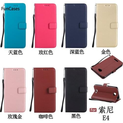 Hot Wallet Phone Case sFor Hoesje Sony E4 Soft Silicone Back Cover Protector Jewelled Pouch Case For Sony Xperia E4 Tel Telefono