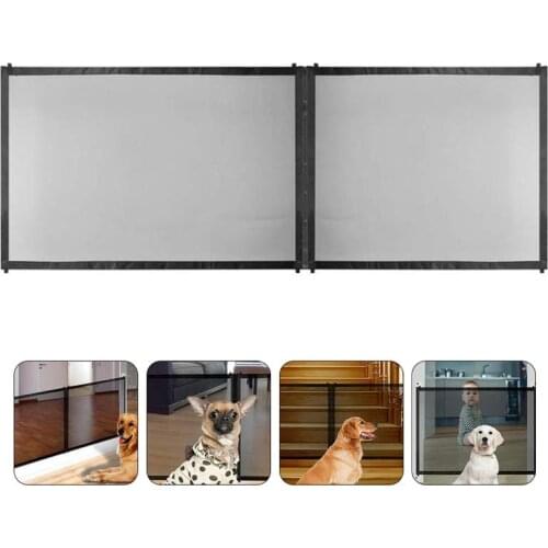 Home Pet Dog Fences Pet Isolated Network Stairs Gate Folding Mesh Playpen For Dog Cat Baby Safety Fence Dog Cage Pet Accessories