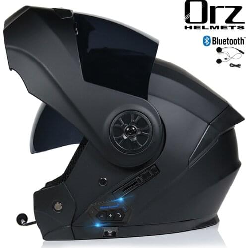 Motorcycle Helmet Full Helmet Double Lens Eectric Vehicle Bluetooth Half helmet autumn and winter four seasons double helmet