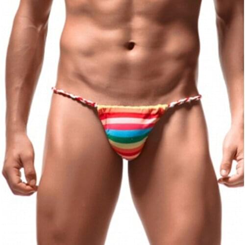 Mens Underwears Embroidery Low Waist Bulge Pouch Appeal Sexy Briefs Breathable Bottoms Men Panties Thongs Solid striped