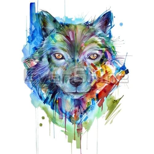 Wolf Animal DIY Embroidery Cross Stitch 11CT Kits Needlework Craft Set Cotton Thread Printed Canvas Home Decoration Design