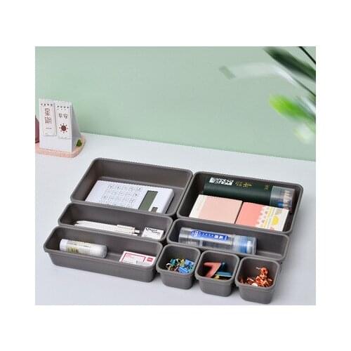 8-Piece Set Of Sundries Storage Box Separate Free Combination Of Small Objects Cosmetics Tableware Kitchen Tool Storage Box Set