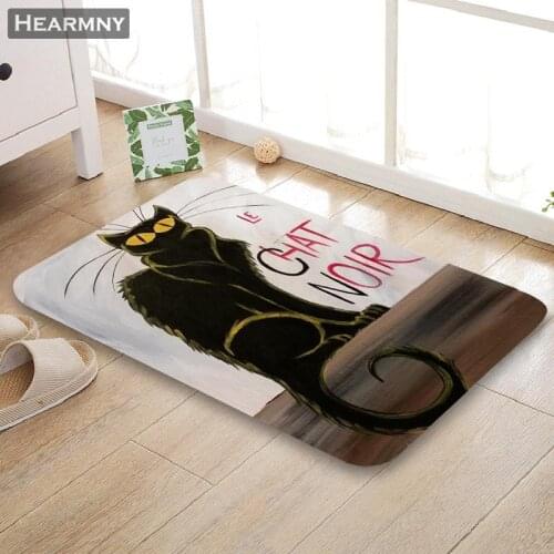 Custom Cat Painting Doormat Floor/Bath/Kitchen/Beach Mat Flannel Sponge Fabric 3D Printed Shaggy Decoration For Bedroom