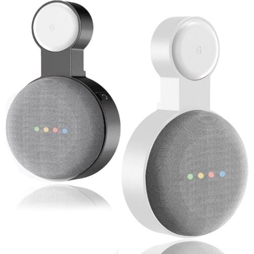 Wall Mount Holder Stand Outlet Wall Mount Hanger Holder Stand Bracket For -Google Nest Mini Voice Assistant Indoor Speaker